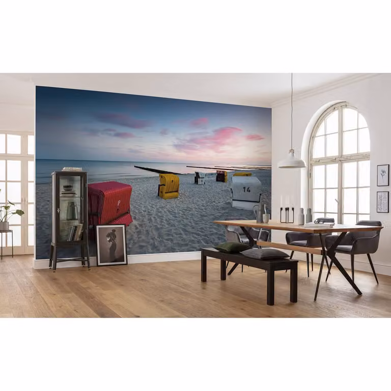 home24 Fotobehang Ostseetraum, Abstract Maritiem, Multicolore/Blauw, B: 450 cm, H: 280 cm