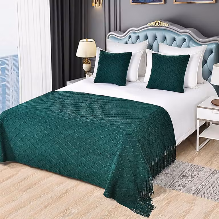 Geel Bed Runner - Stof- en Vlekbestendige Bed Decoratie - 127 x 172 cm