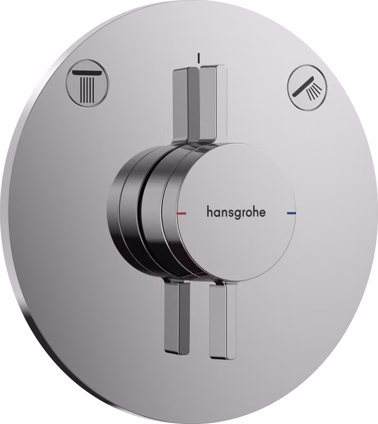 Hansgrohe DuoTurn S mengkraan met 2 aansluitingen, debietregeling en omsteller, chroom