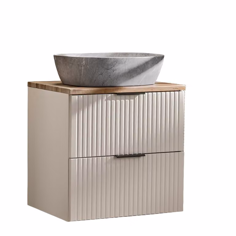 Lomadox Wastafel Adelaide 56 Cashmere en Eiken, Breedte: 60 cm