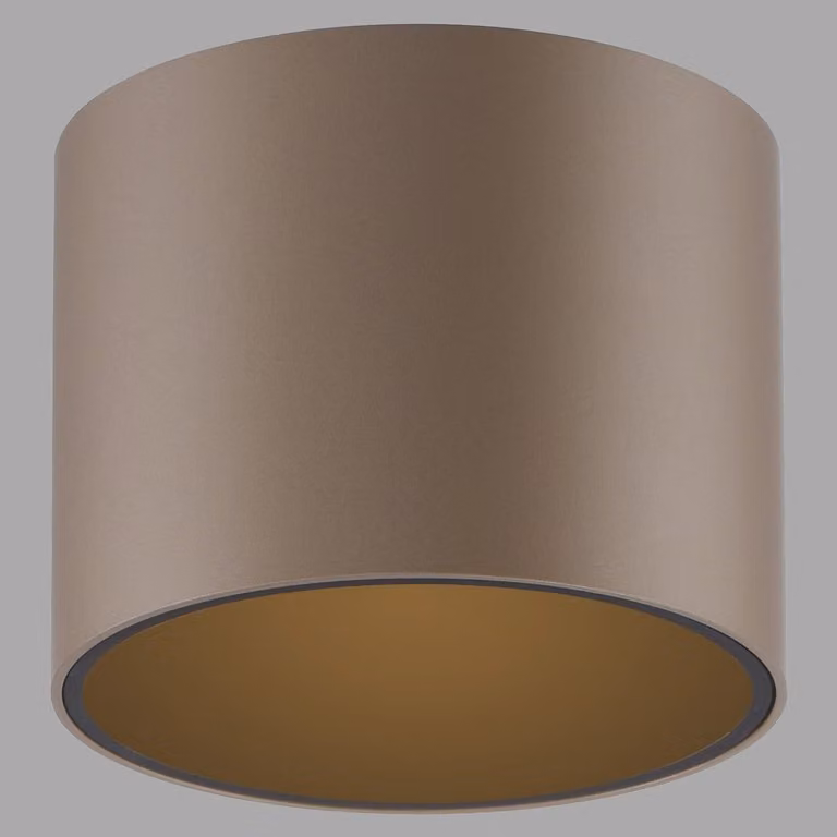 Paul Neuhaus Pure Point LED plafondopbouwspot, brons, Ø 11 cm, IP44