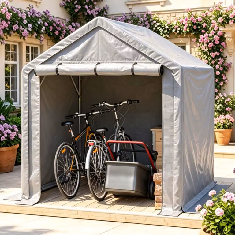 Rolipo Carport Opslagtent Grijs B/D/H: 190 x 170 x 200 cm