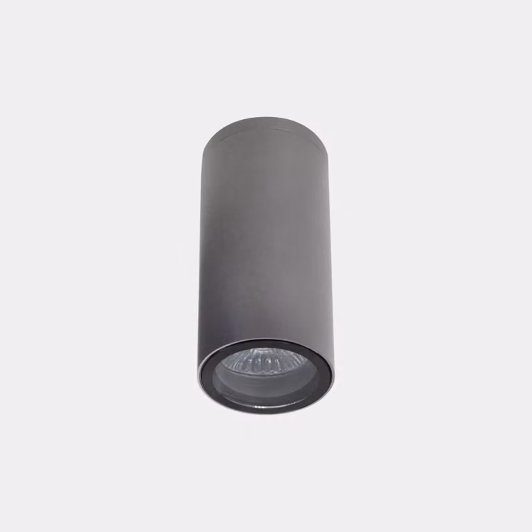 LEDS-C4 Eko moderne buiten plafondlamp, grijs, Ø 6 cm, aluminium, dimbaar