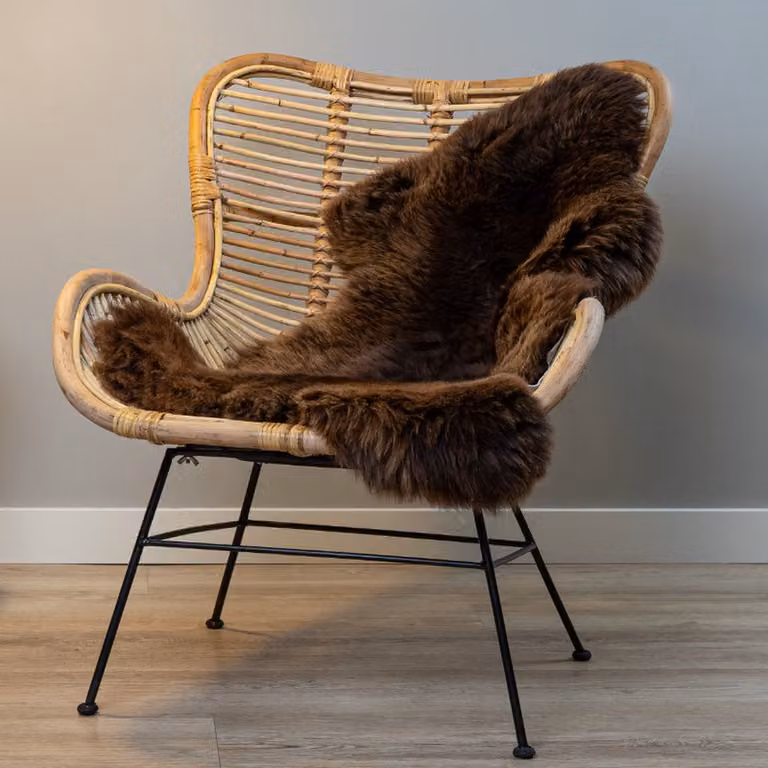 WOOOL Schapenvacht Classic Bruin S - 100% Echte Schapenvacht - Breedte: 90 cm, Diepte: 50 cm
