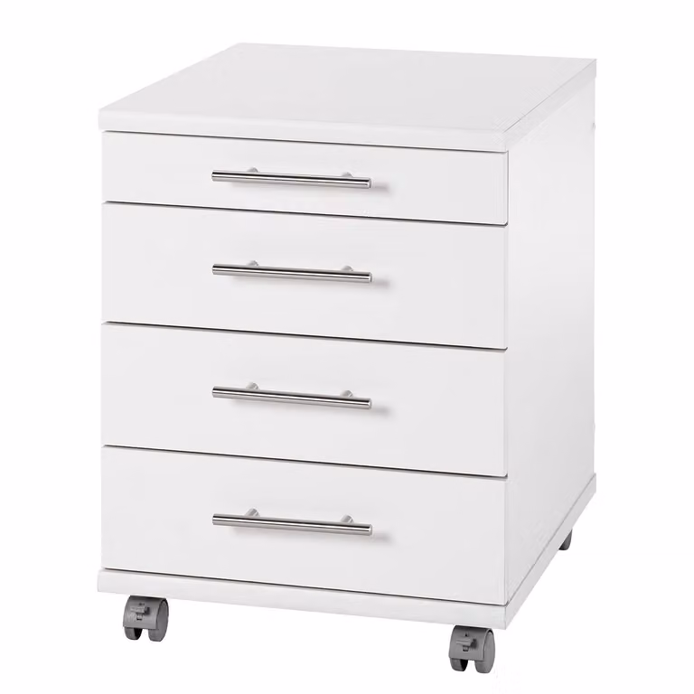 home24 Rollend kastje Yacolt wit, B/D/H: 42 x 57 x 50 cm