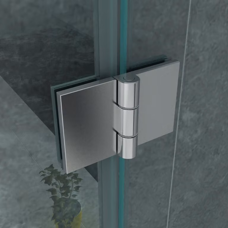 Belvit Douchecabine met draaideur en zijwand, 8 mm veiligheidsglas met nanocoating, Chroom/Helder glas, B: 80 cm, D: 120 cm, H: 195 cm
