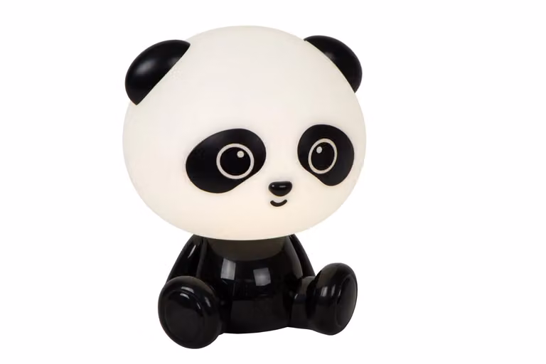 Lucide Dodo Panda Tafellamp voor Kinderkamers - LED - Dimbare Nachtlamp - Zwart of Wit