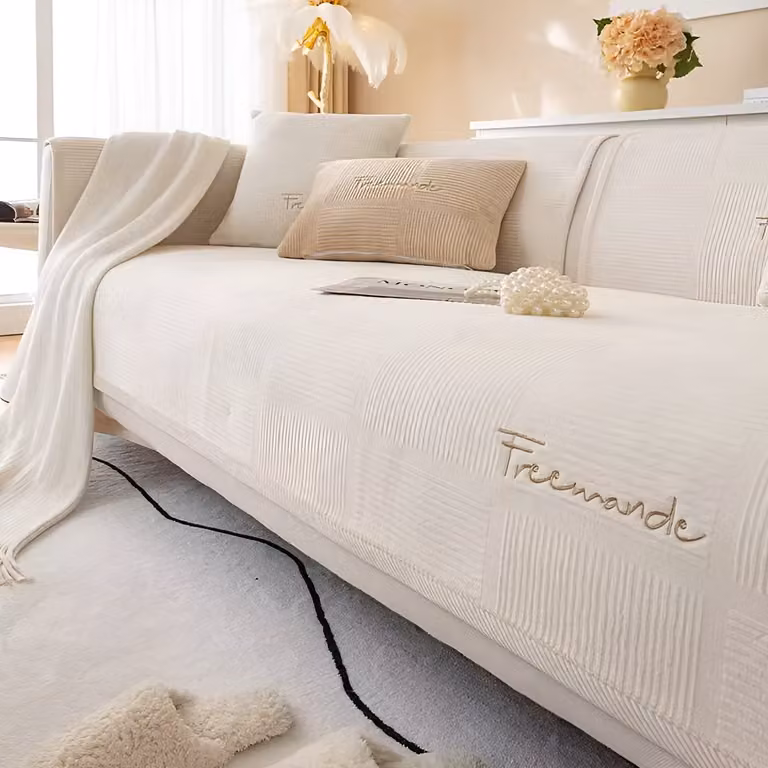 E-Shop4u FreeMonde Bankhoes Beige - Breedte: 90 cm, Diepte: 70 cm