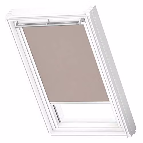 VELUX Lichtdoorlatend Rolgordijn RFL met Witte Geleiders, MK06, Light Taupe