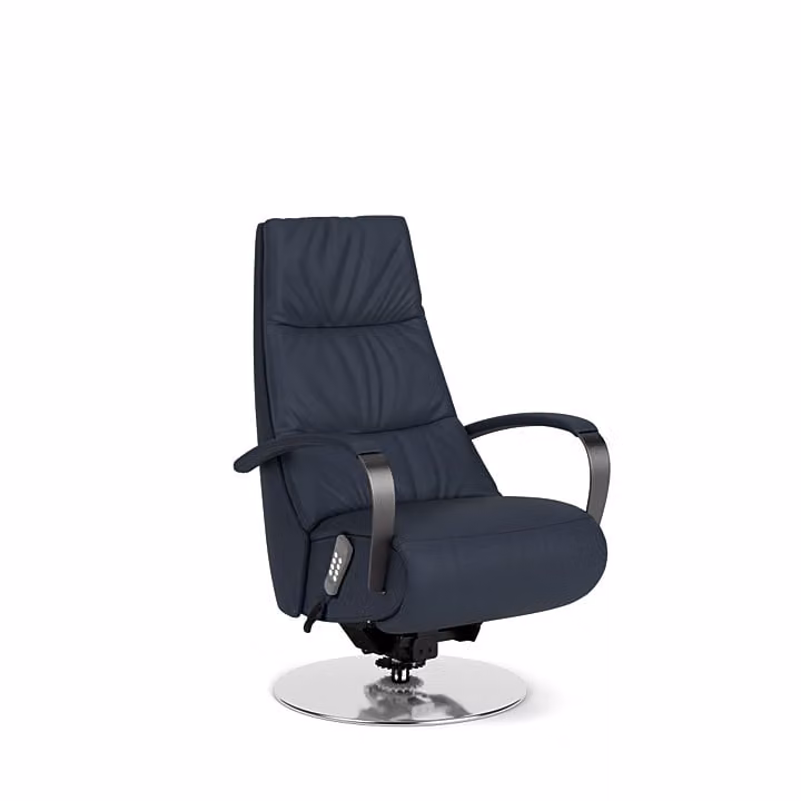 Prominent Sta-op-stoel E-100 - Blauw - Leer