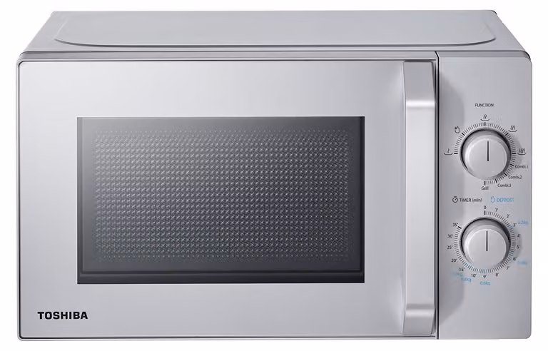 Toshiba MW2-MG20PE(SL) Magnetron met grill- en combifunctie, 700 W, 1000 W grillvermogen, zilver