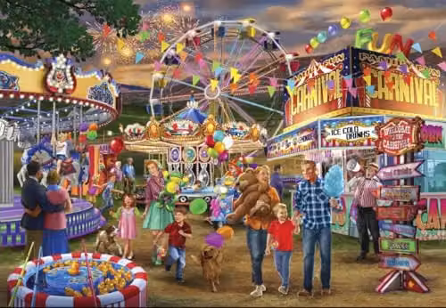 Bluebird Puzzle Family Fun Carnival legpuzzel - 1000 stukjes - kleurrijk