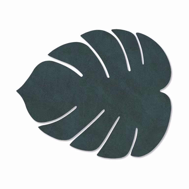 LIND DNA Monstera Leaf Nupo placemat S Donkergroen