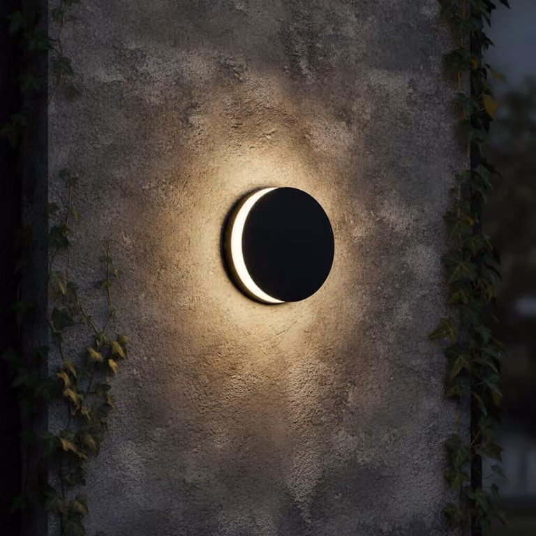 Lyora Ronde LED-wandlamp antraciet/grijs met up-and-down lichteffect