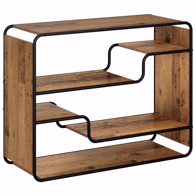vidaXL Dressoir van bewerkt oud hout B/D/H: 98 x 37,5 x 75,5 cm