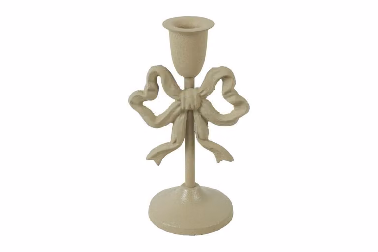 Countryfield Iwan kandelaar van metaal in creme, hoogte 20 cm