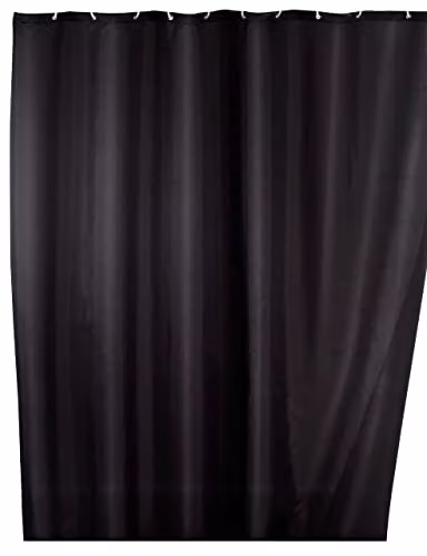 Wenko Antischimmel douchegordijn zwart, polyester, B: 180 cm, H: 200 cm