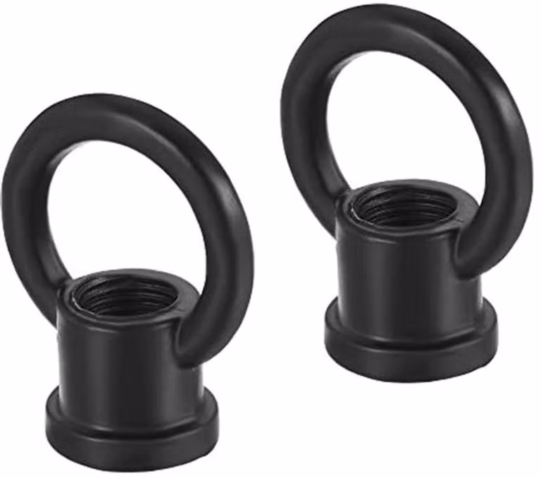 Oogmoeren voor hanglampen - Zwart - 2 stuks - M10 schroefdraad - 29 x 35 mm