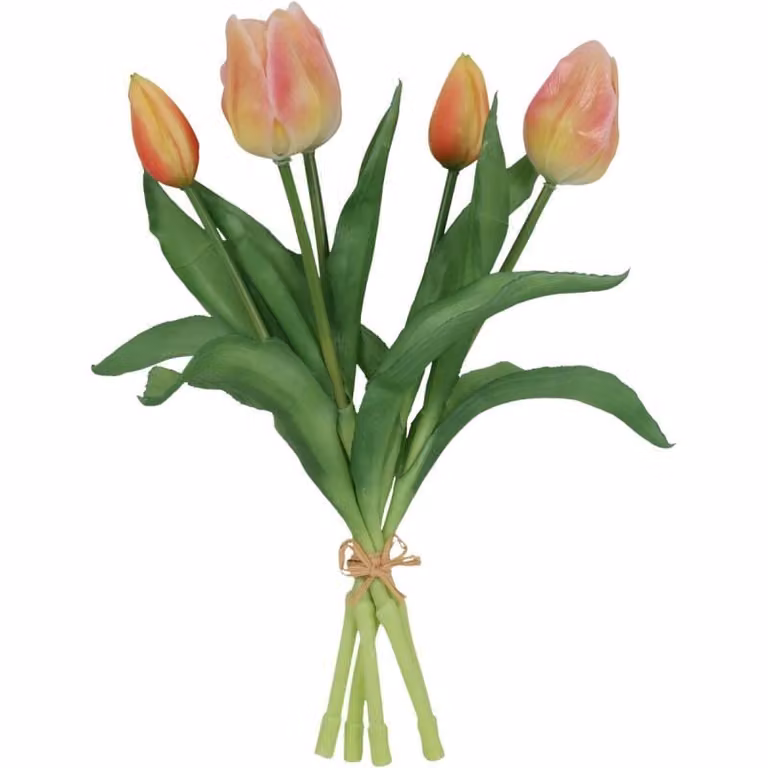 Budget Home Store Kunstboeket Tulipa zalm/geel