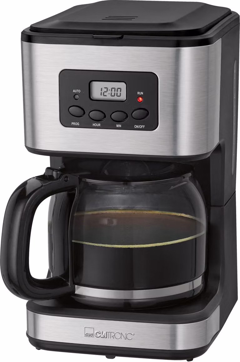 Clatronic KA 3642 Kaffeemaschine, 14 kopjes, zilver