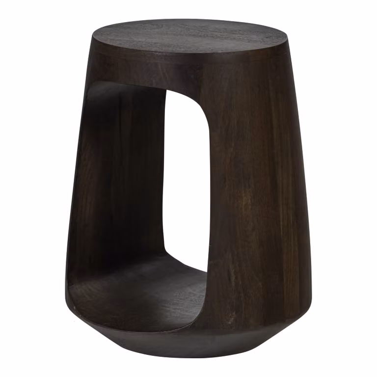 WOOOD Ronde Bijzettafel Bayo Walnoot mangohout, Diameter: 33 cm