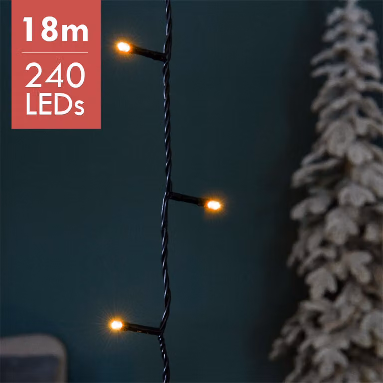 Lumineo Kerstverlichting LED ricelights voor buiten 18 meter 240L