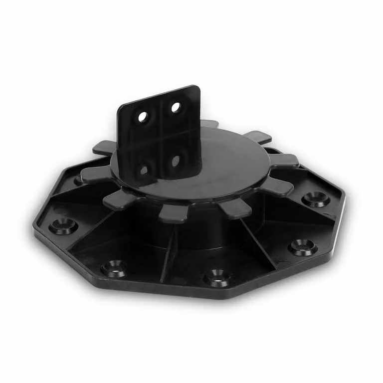 Set van 10 verstelbare terrasdragers 30-60 mm van polypropyleen voor houten vlonders, WPC en terrastegels