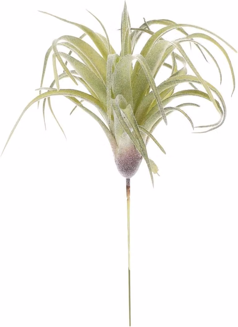 Realistische Kunst Bromelia Decoratie - Groene Nep Plant - Hoogte: 16 cm