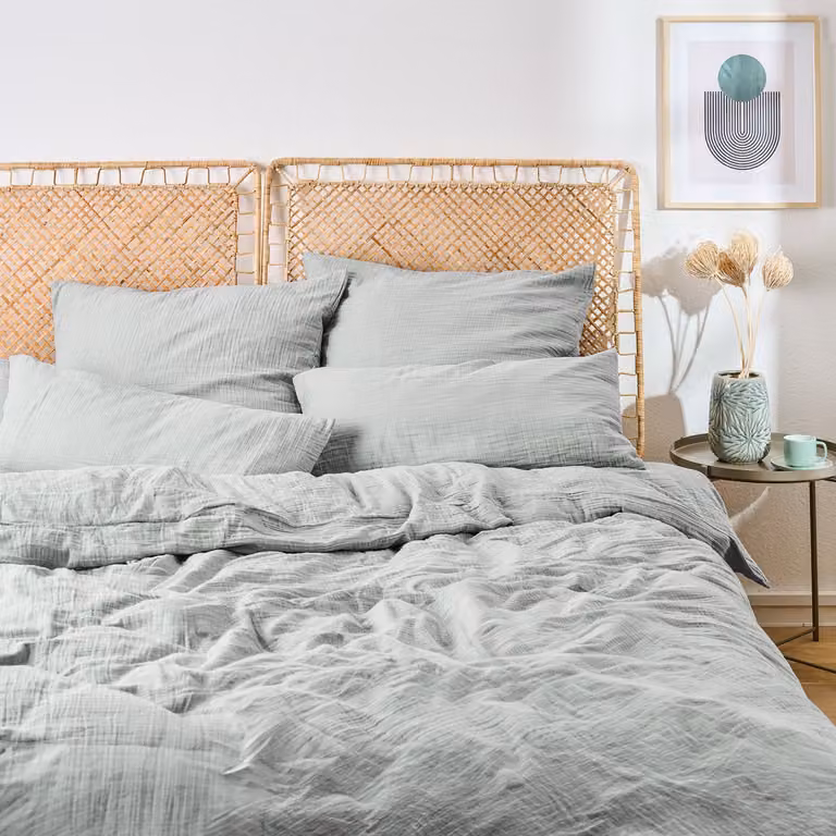Blumtal kinderslaapzak van katoen met kussensloop, blauw, B: 100 cm, H: 135 cm, Kussensloop: 40 x 60 cm