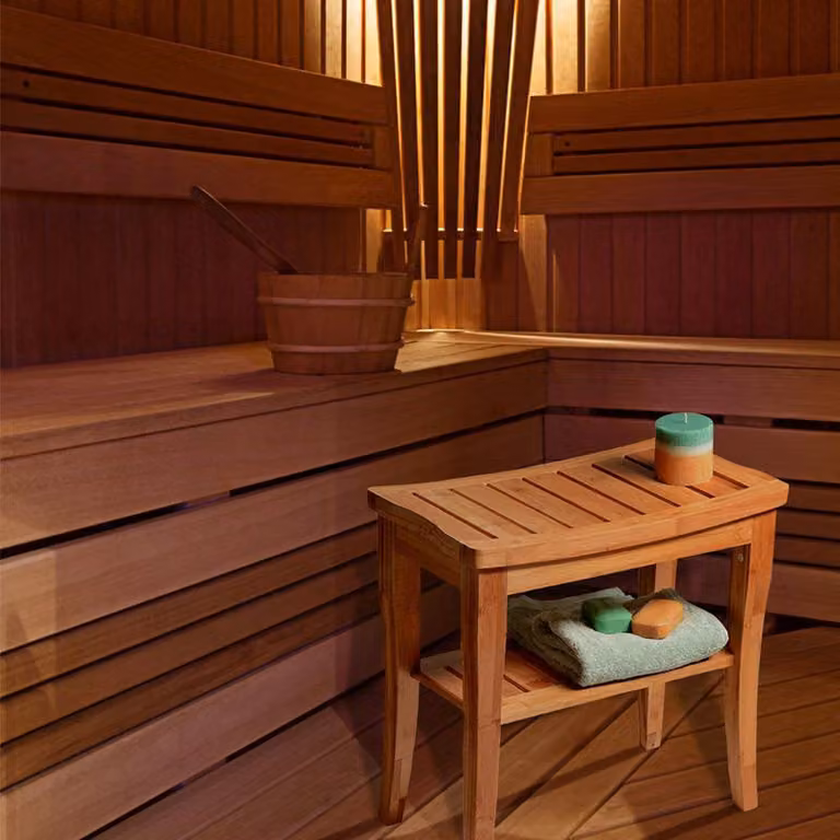 Decopatent Bamboe Badkamer en Sauna bankje met opbergruimte