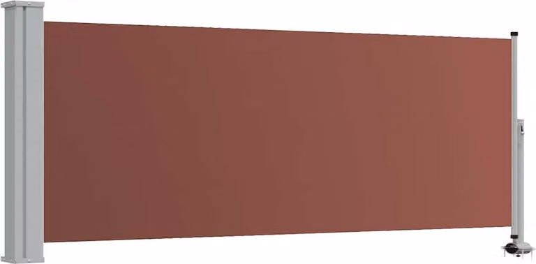 vidaXL Uitschuifbare zonnescherm zijwand, Bruin, B: 300 cm, H: 100 cm