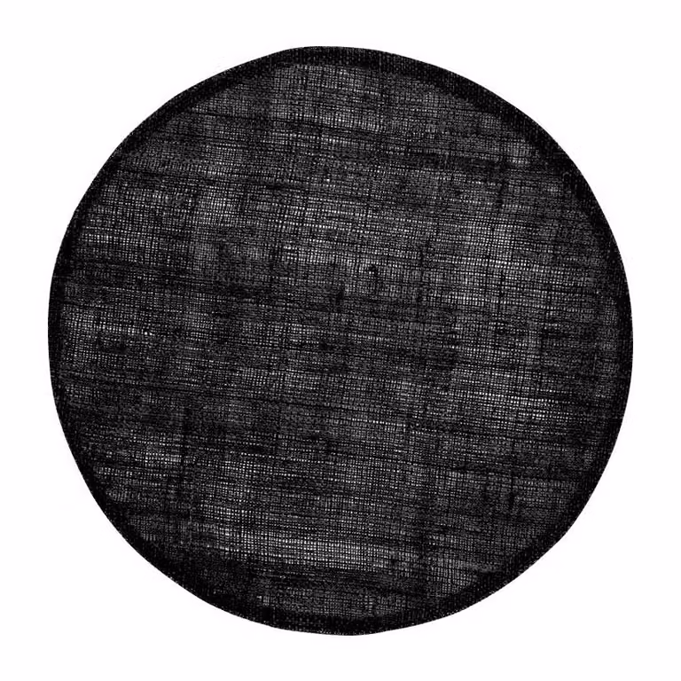 Dixie linnen placemat rond zwart