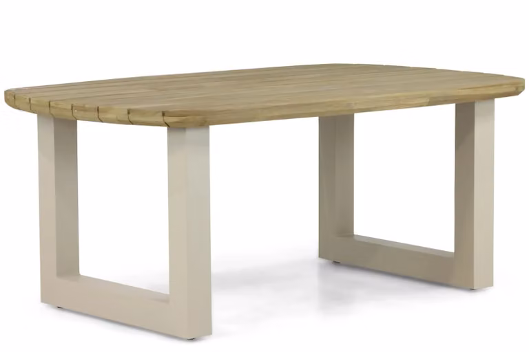 Lifestyle Garden Furniture Falcon/Talai moderne rechthoekige tuintafel van geolied teak met beige details, B/D/H: 180 x 115 cm