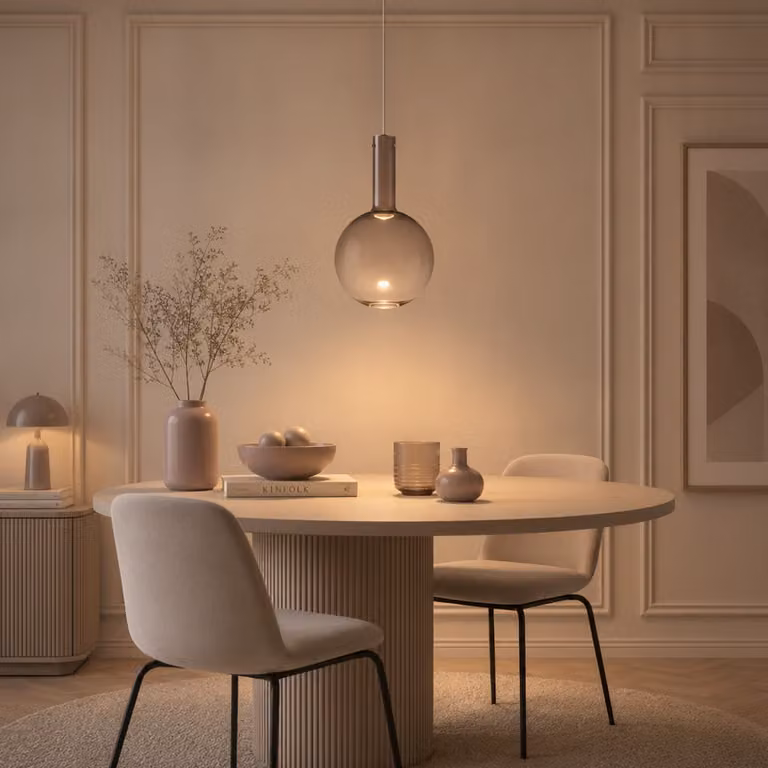 Lyora Hanglamp Nostos modern bruin glas rond Ø 30 cm