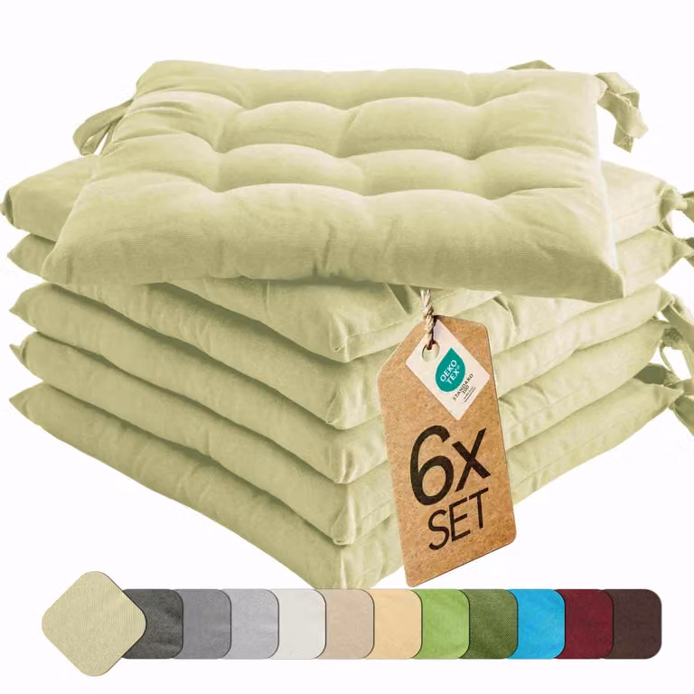 Etérea Basic Zitkussen Set van 6 - Munt - 40 x 40 cm
