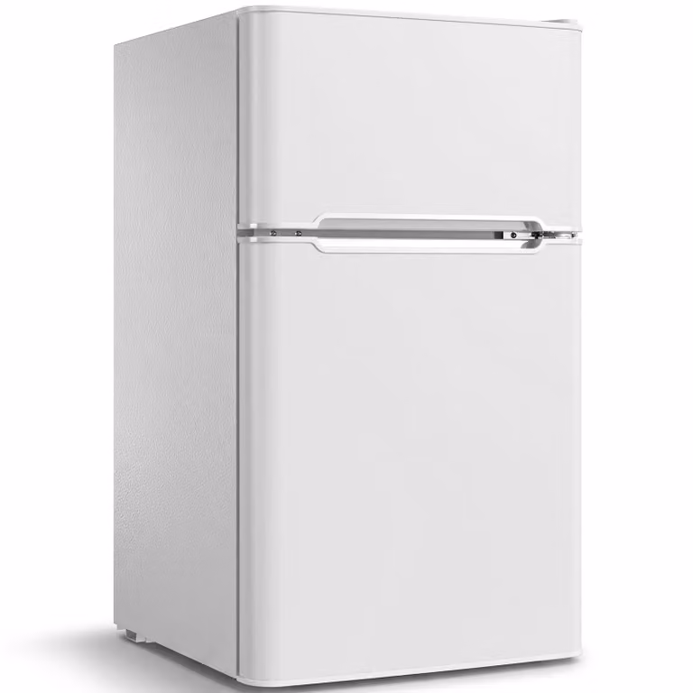 HOMCOM mini-koelkast met vriesvak en instelbare thermostaat, 90L, wit