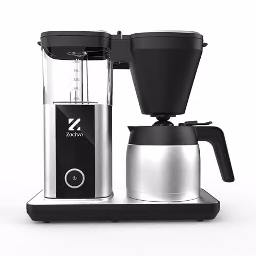 ZACHVO filterkoffiemachine met roestvrijstalen filter en thermoskan, 1,25 l
