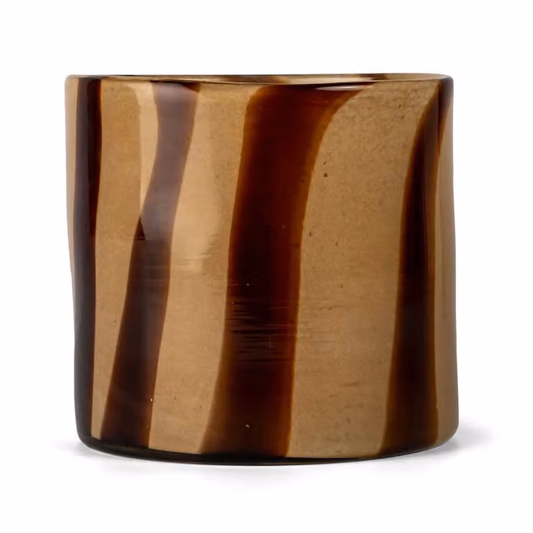 Byon Calore theelichtvaas in brown-beige, Ø 15 cm