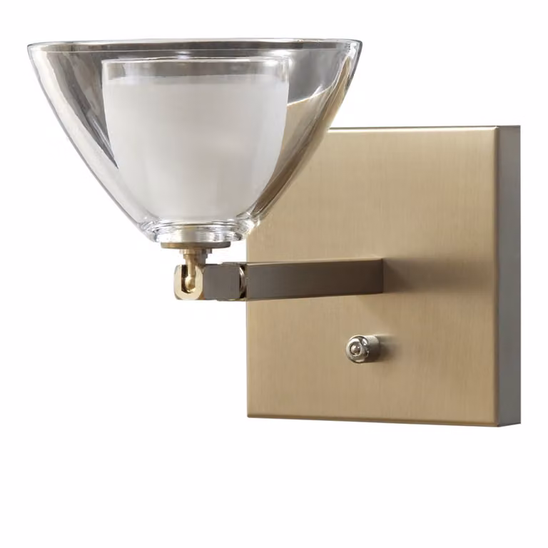 Masterlight Caterina LED Wandlamp - Goud/Messing met Glas