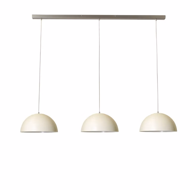 Masterlight Concepto Eetkamerlamp - Wit/Zilver - 3 Lichtpunten