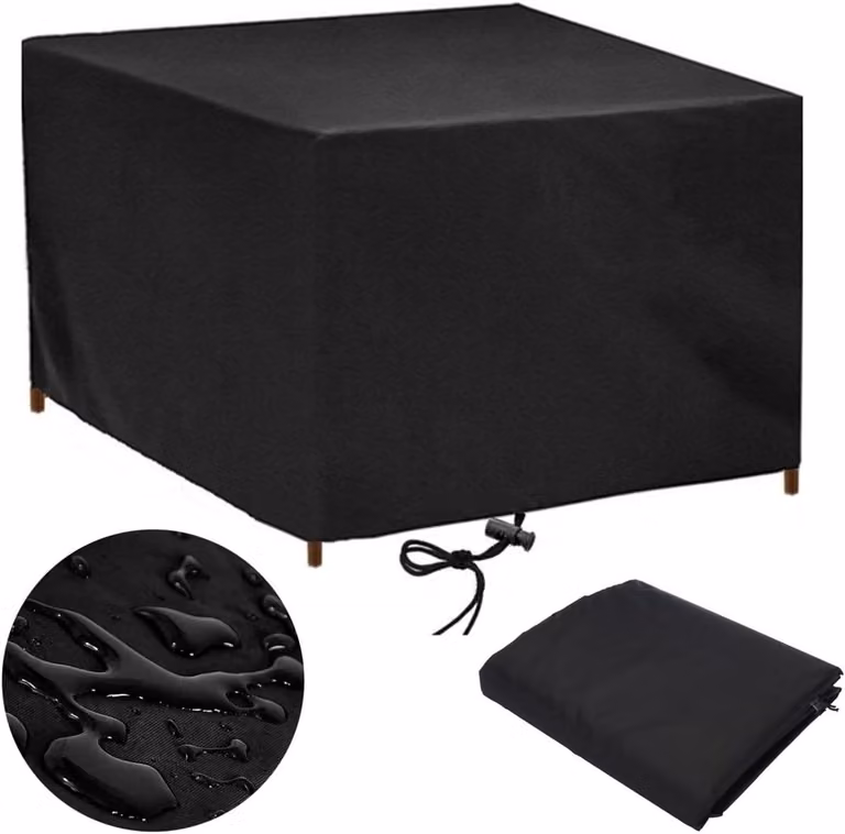 Waterdichte tuintafelhoes voor terrasmeubels, UV-bestendig en duurzaam, Grijs, B/D/H: 200 x 150 x 85 cm