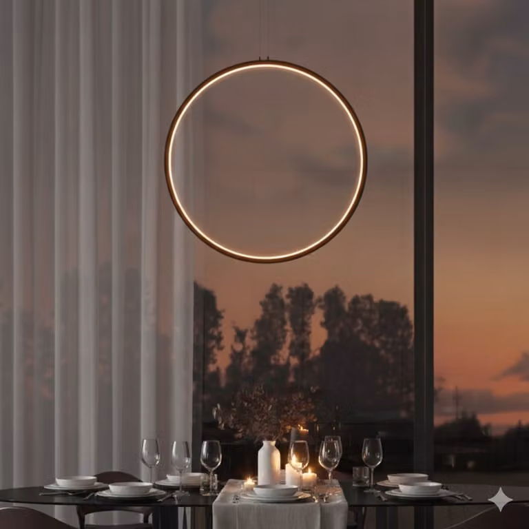 Lyora Ronde hanglamp Change zwart Ø 60 cm