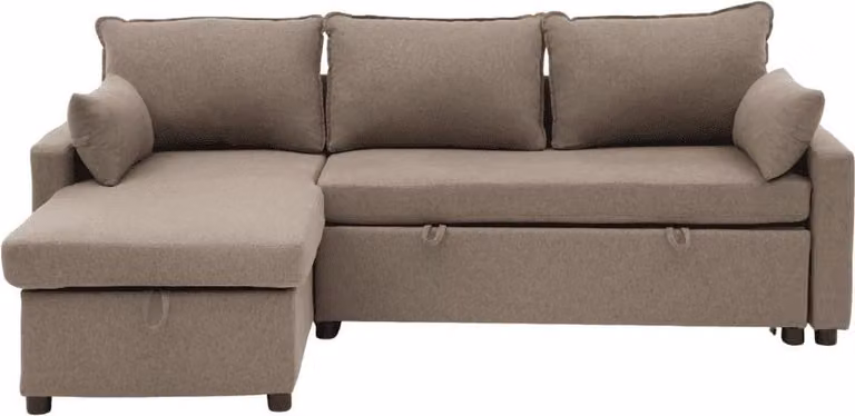 CaliCosy Louison 3-zits slaapbank met chaise longue en scatter cushions