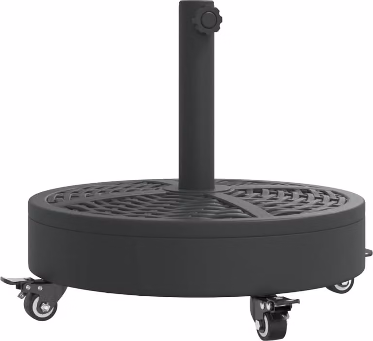 vidaXL Parasolstandaard met wielen voor masten van 38/48 mm diameter, 27 kg draagvermogen, rond