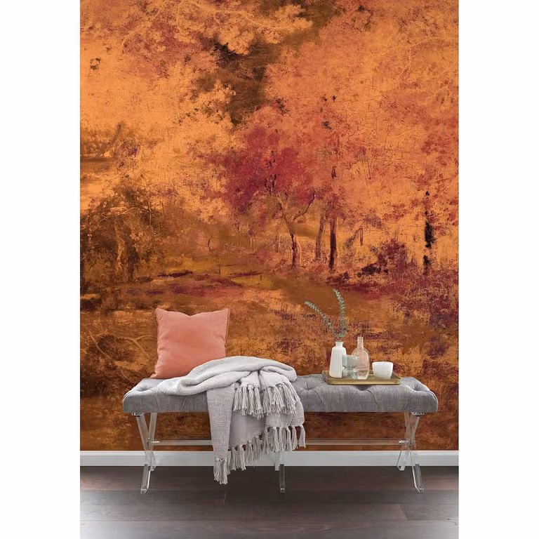 home24 Vlies-fotobehang Autumna Abstract Bruin en Oranje B: 200 cm, H: 280 cm