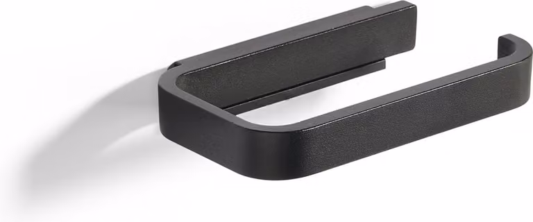Zone Denmark Rim Toiletrolhouder met reserverolhouder en borstel Black B/D/H: 14,6 x 8,4 x 2 cm