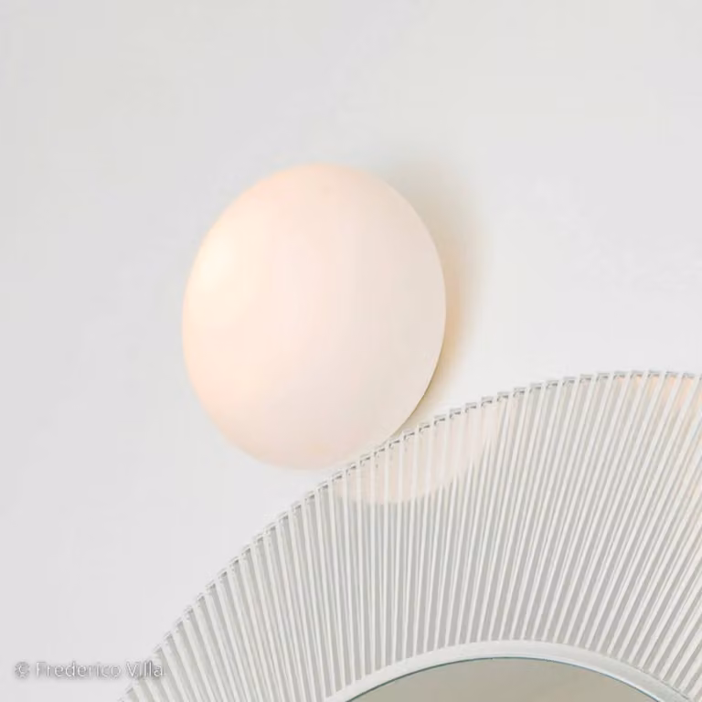 Artemide Dioscuri Design Wandlamp, Wit/Opaal Glas, Dimbaar, IP65 voor Tuin en Buitenruimte