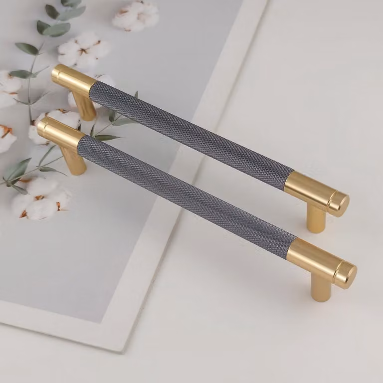 Set van 2 moderne gouden kastgrepen van 160 mm voor keukenkasten, laden en garderobes