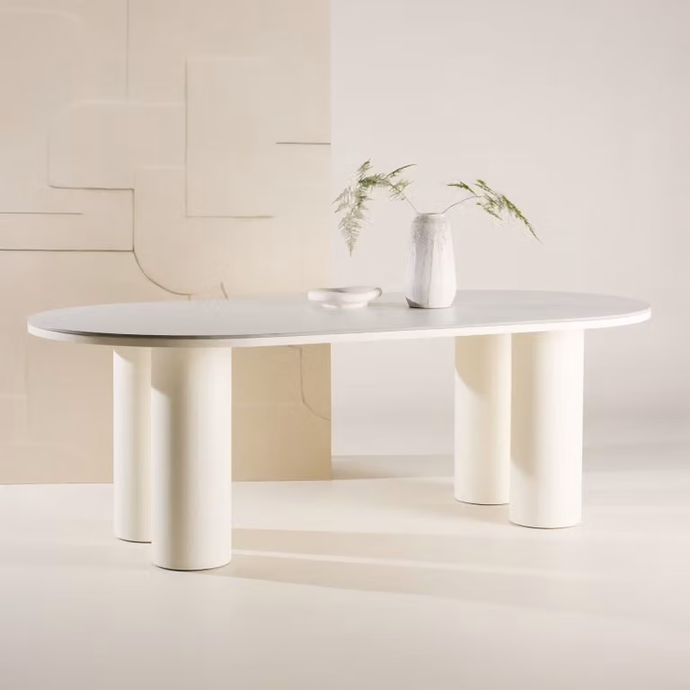 Nohr Jossie Ovale Eettafel Wit B: 220 cm, D: 110 cm