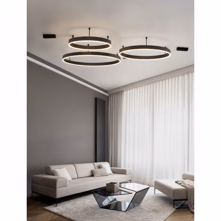 Lyora Plafondlamp Motif zwart Ø 100 cm